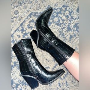 Matisse black leather cowboy style boots